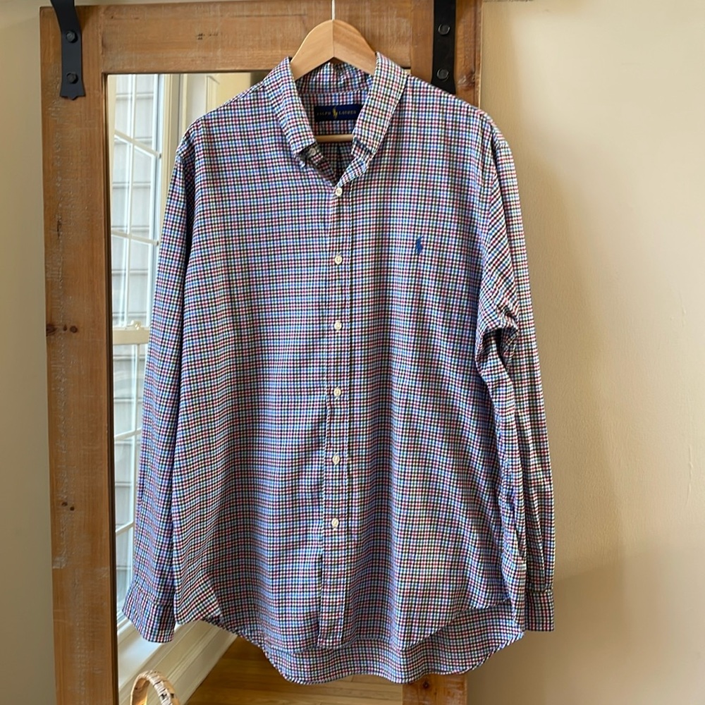 Polo Ralph Lauren Plaid Button Down Shirt Size XL
